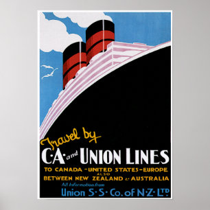 CA u. Gewerkschafts-Linien - Vintage Poster