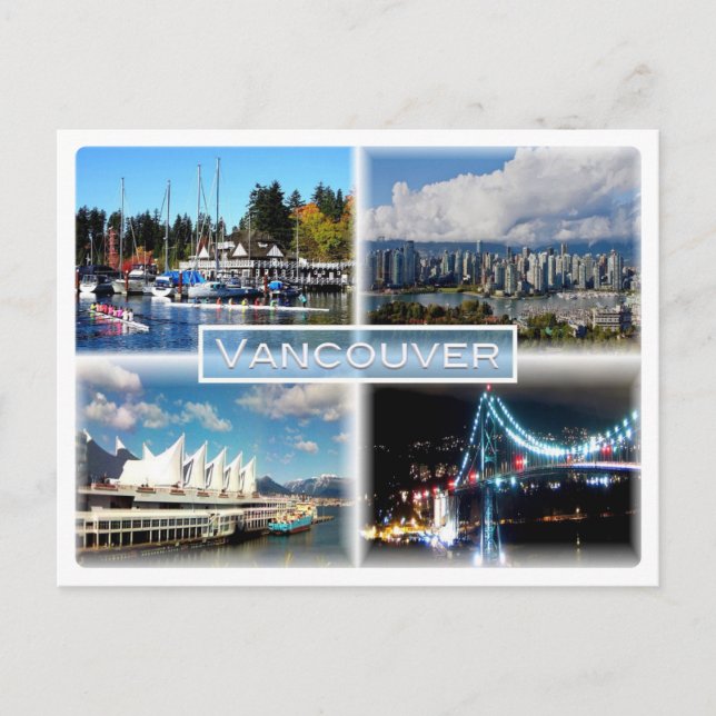 CA Vancouver - Stanley Park - Yaletown - Postkarte (Vorderseite)