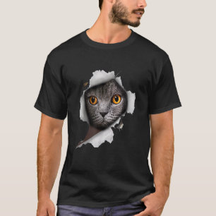 Ca White Cat Torn Tuch 1 T-Shirt