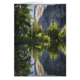 CA, Yosemite NP, El Capitan spiegelt sich im Merce
