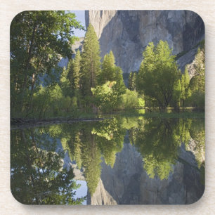 CA, Yosemite NP, El Capitan spiegelt sich im Merce Getränkeuntersetzer