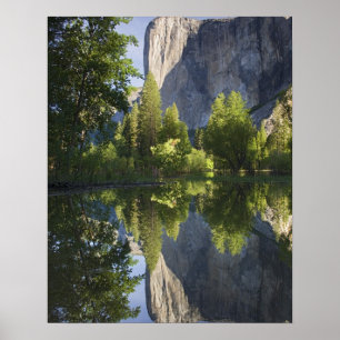 CA, Yosemite NP, El Capitan spiegelt sich im Merce Poster