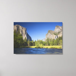 CA, Yosemite NP, Talansicht mit El Capitan, Leinwanddruck