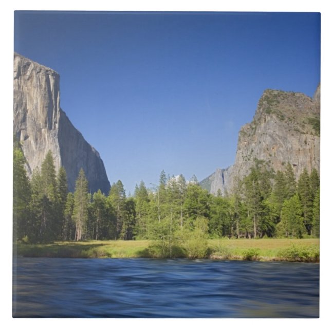 CA, Yosemite NP, Valley view mit El Capitan, Fliese (Vorderseite)