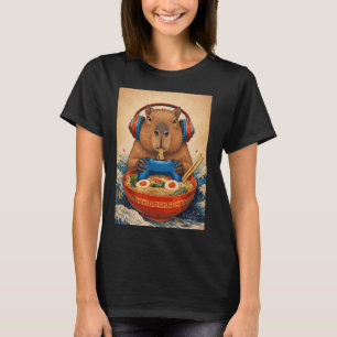 Caapybara Ramen Japanische Lustige Grafische T-Shi T-Shirt