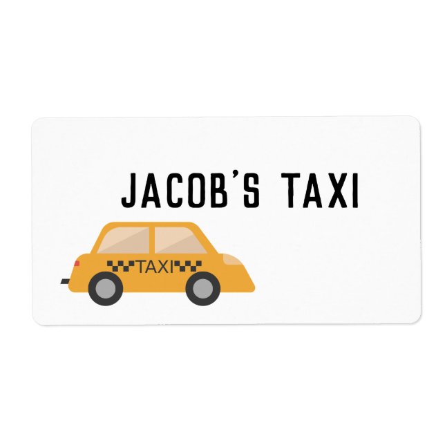 CAB TAXI ÉTIQUETTES D'ADRESSE DE RETOUR personnali (Devant)