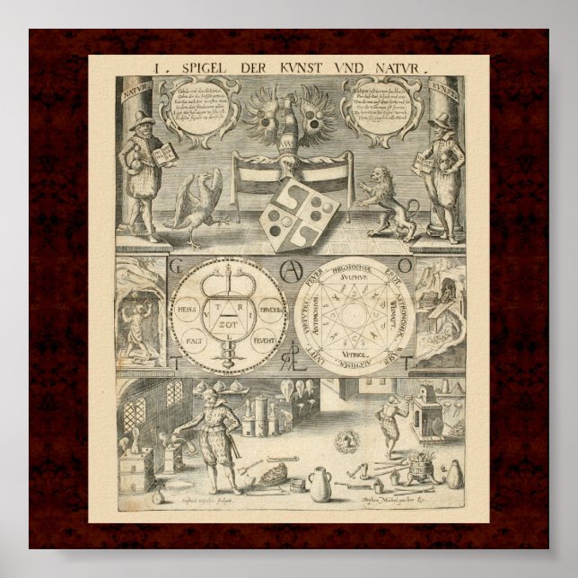 Cabala & Alchymia: 1663 Alchemistische Illustratio Poster (Vorne)