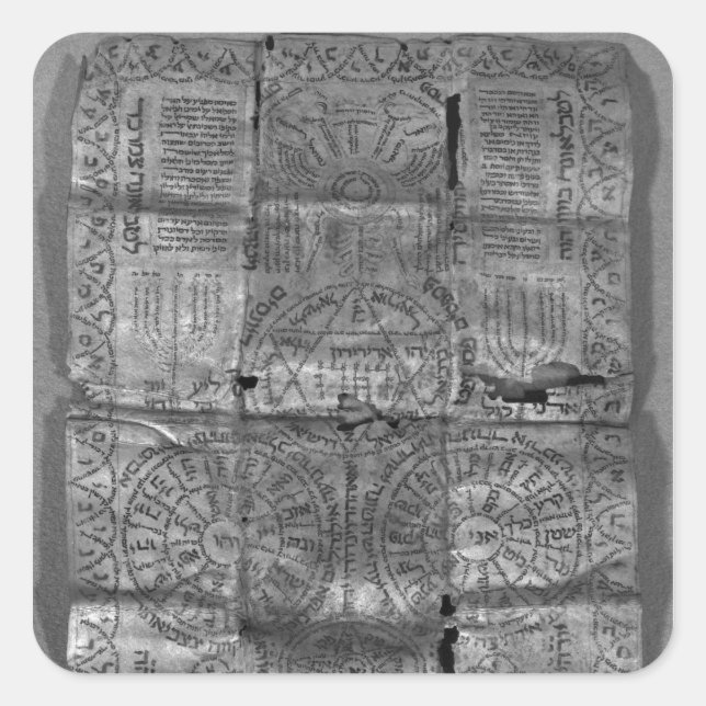 Cabalistisches Amulett Quadratischer Aufkleber (Vorderseite)