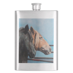 Caballos/Cabalos/Pferde Flachmann