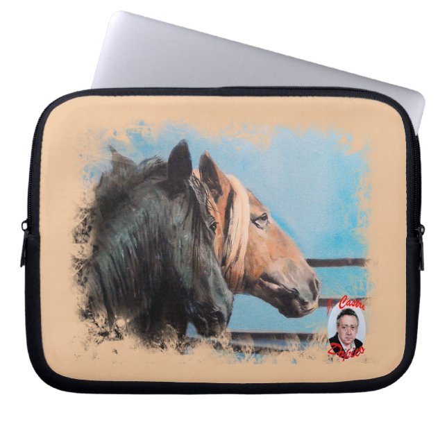 Caballos/Cabalos/Pferde Laptopschutzhülle (Vorderseite)