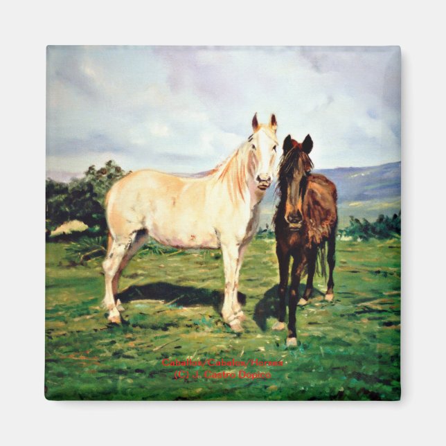 Caballos/Cabalos/Pferde Magnet (Vorne)