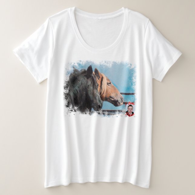 Caballos Große Größe T-Shirt (Design vorne)