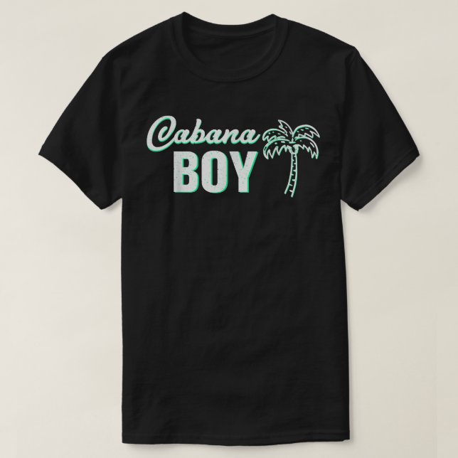 Cabana Boy  Funny Pool Guy Palm  T-Shirt (Design vorne)