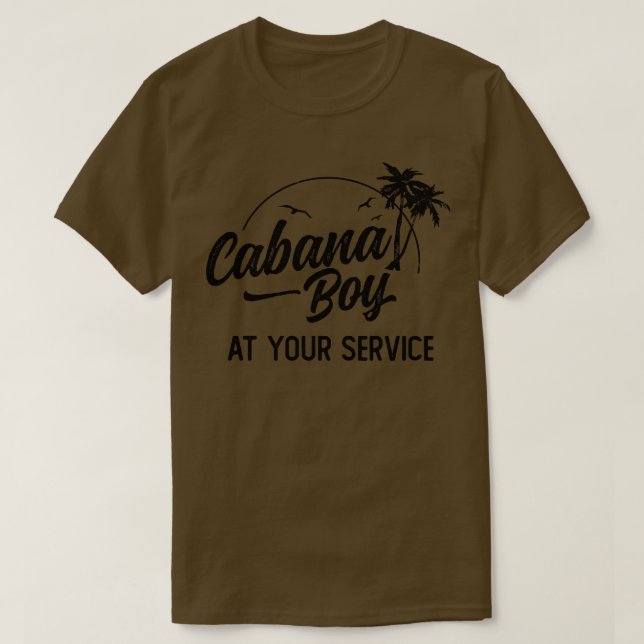 Cabana Boy in Ihrem Service Island Urlaub T-Shirt (Design vorne)
