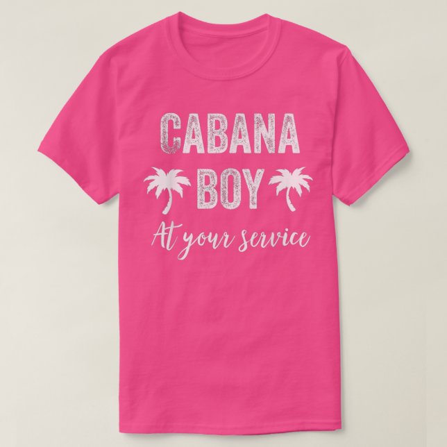 Cabana Boy Pool Party Barkeeper Mens 4 T-Shirt (Design vorne)
