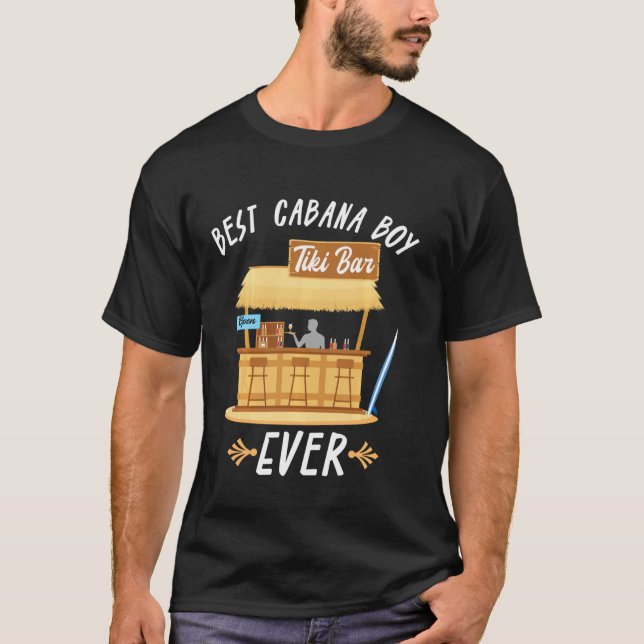 Cabana Boy Tiki Bar Beach Limbo Surfing Barkeeper  T-Shirt (Vorderseite)