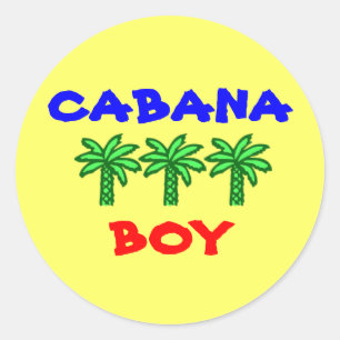 Cabana-Jungenaufkleber Runder Aufkleber