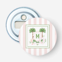 Cabana Streifen Palm Beach Monogramm Wappen