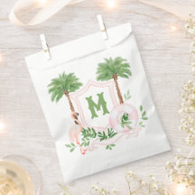 Cabana Streifen Palm Beach Monogramm Wappen