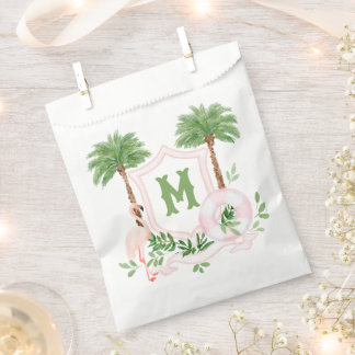 Cabana Streifen Palm Beach Monogramm Wappen Geschenktütchen