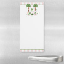 Cabana Streifen Palm Beach Monogramm Wappen