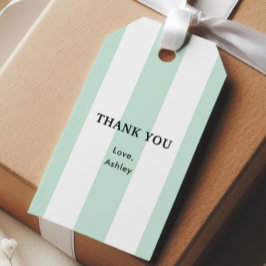 Cabana Strip Sea Green Brautparty Geschenkanhänger