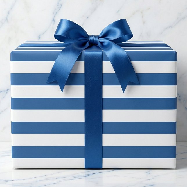 Cabana Stripe Nautisches Geschenkpapier (Best wrapping paper on deck)