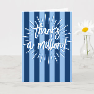 Cabana Stripes "Danke an Million" Burst in Blue Karte