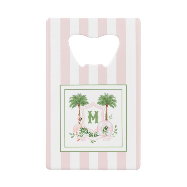 Cabana Stripes Palm Beach Monogram Crest (Devant)