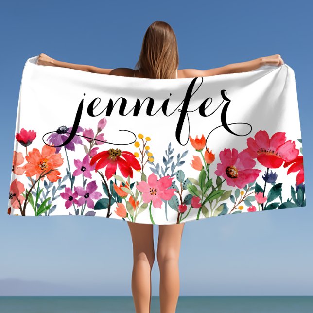 Cabana Vacation gibt Personalisierten Namen Strandtuch (Cabana Vacation Gifts Personalized Name Beach Towel)