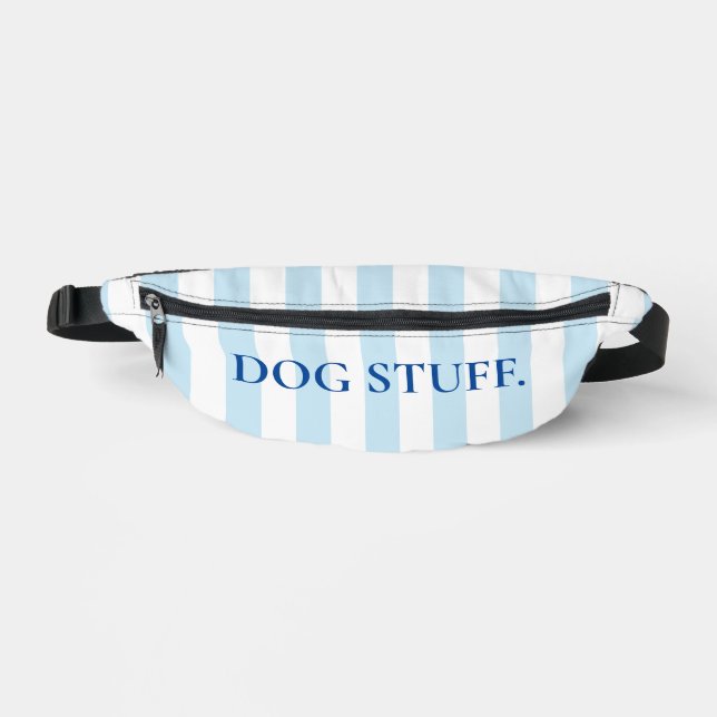 Cabane bleu et blanc Stripe Chien Maman Chien Stup (Recto)