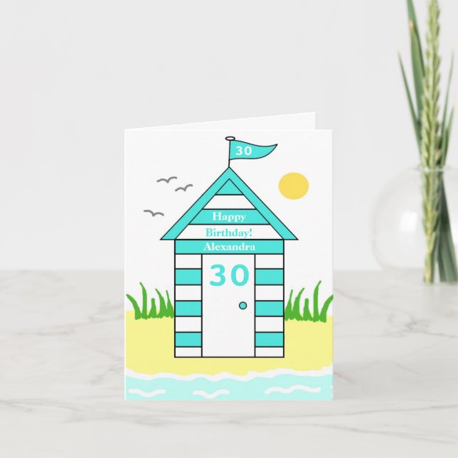 Cabane de plage 30e carte (Devant)