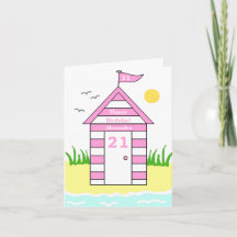 Cabane de plage Carte 21 ans