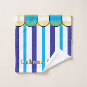 Cabane Rayures Bleues Blanches Jaunes Ondulées