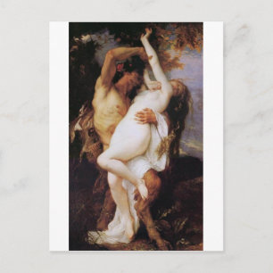 Cabanel Alexandre Nymphe et Satyr 1860 Postkarte