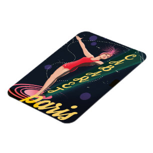 Cabaret Paris Vintage Reiseplakat Magnet