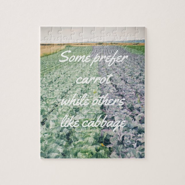Cabbage Field: grün und lila (Vertikal)