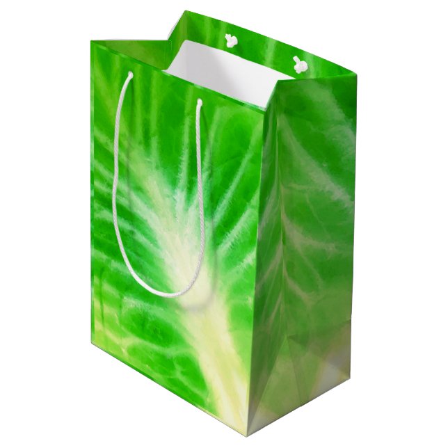 Cabbage Leaf Mittlere Geschenktüte (Rückseite Schrägansicht)