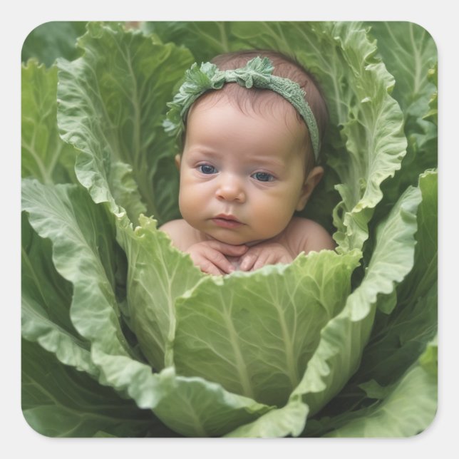 Cabbage Patch Baby Quadratischer Aufkleber (Vorderseite)
