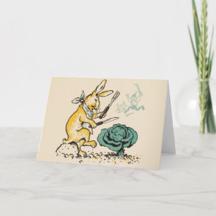 "Cabbage Rabbit" Grußkarte Karte