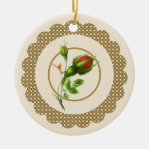 Cabbage Rose Ornament