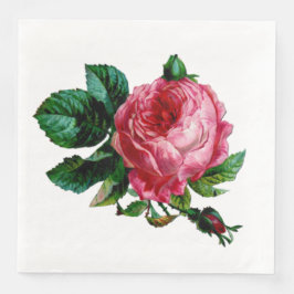 Cabbage Rose Paper Napkins Serviette