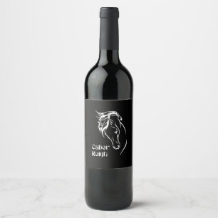 Caber-Neigh Wine Label für Pferdefreunde Weinetikett