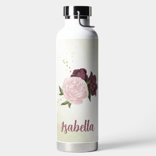 Cabernet rosa Blumengrün Trinkflasche