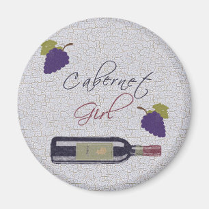 Cabernet Sauvignon Mädchen Vintage Magnet