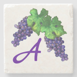 Cabernet Sauvignon Roter Wein Trauben Custom Monog Steinuntersetzer