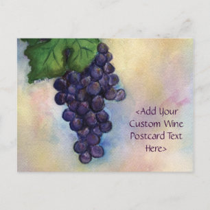 Cabernet Sauvignon Roter Wein Weintrauben Postkart Postkarte