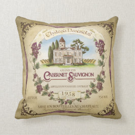 Cabernet-Sauvignon Wein-Aufkleber-Kunst-Kissen Kissen