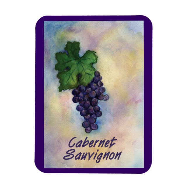 Cabernet Sauvignon Weinkultur und Erde Magnet (Vertikal)