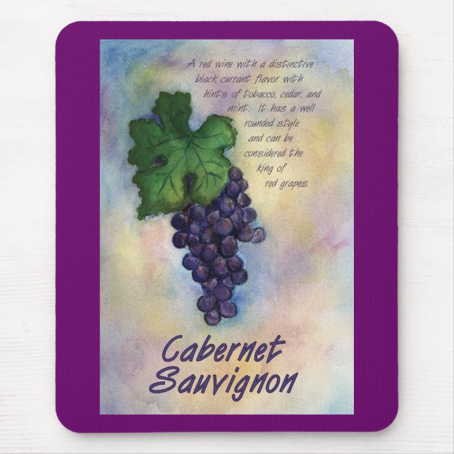 Cabernet Sauvignon Wine Mousepad (Vorne)